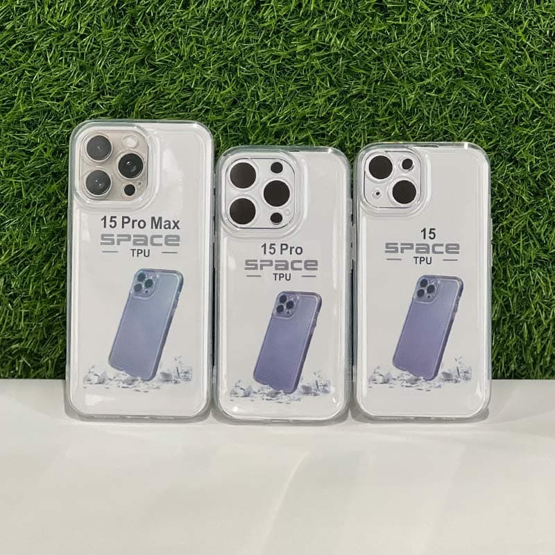 Прозрачен силиконов кейс Space Tpu за iPhone
