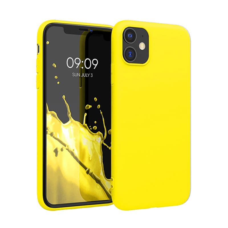 Електриково жълт силиконов кейс за iPhone 12 PRO MAX
