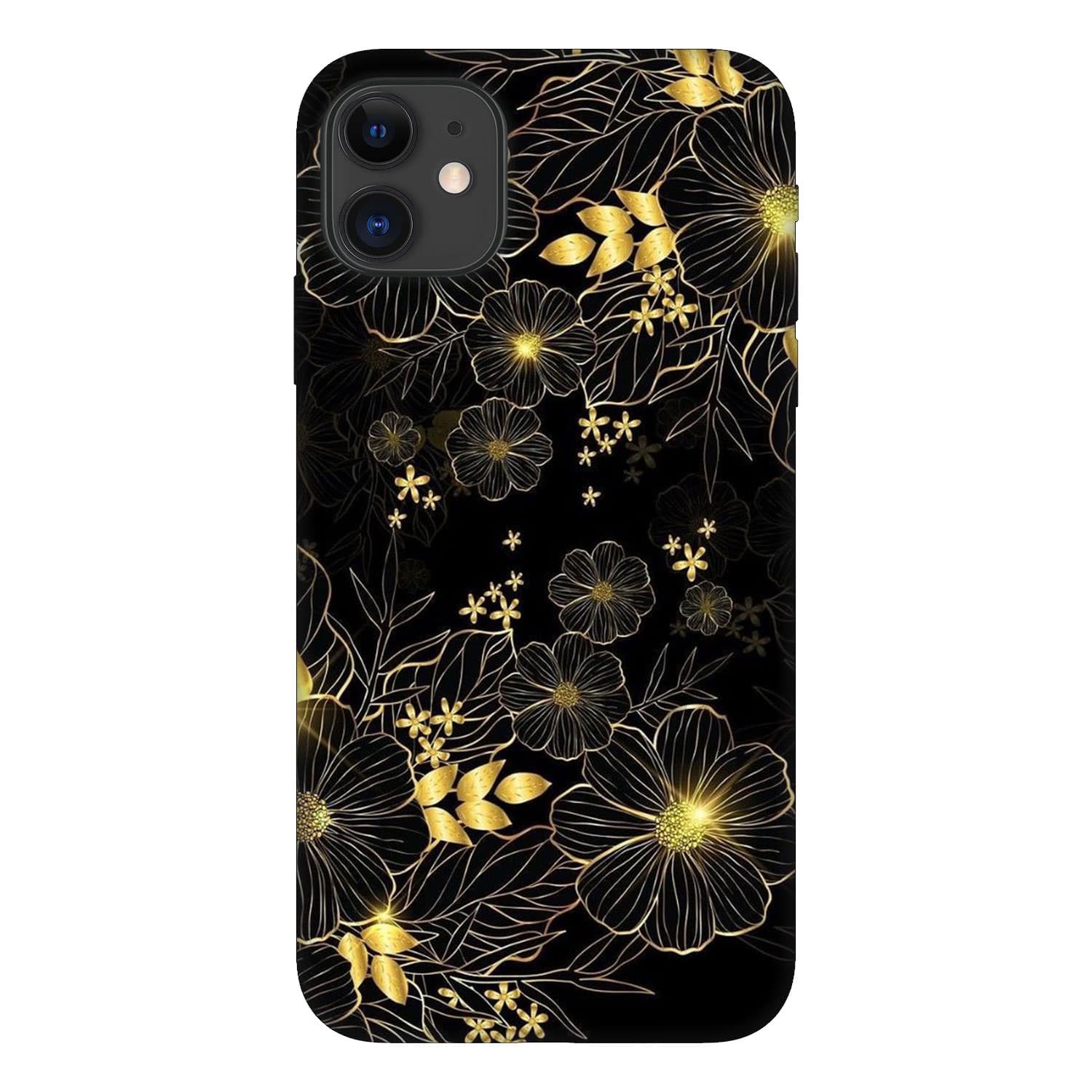 iPhone 11 кейс Златни цветя