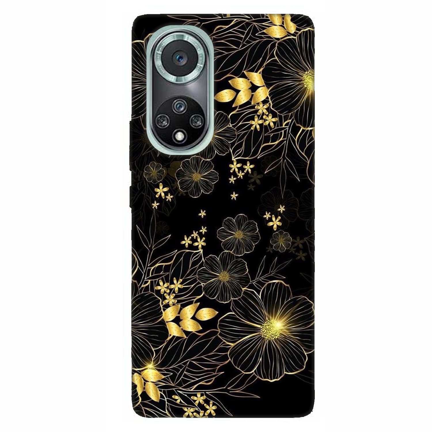 Huawei Nova 9 кейс Златни цветя