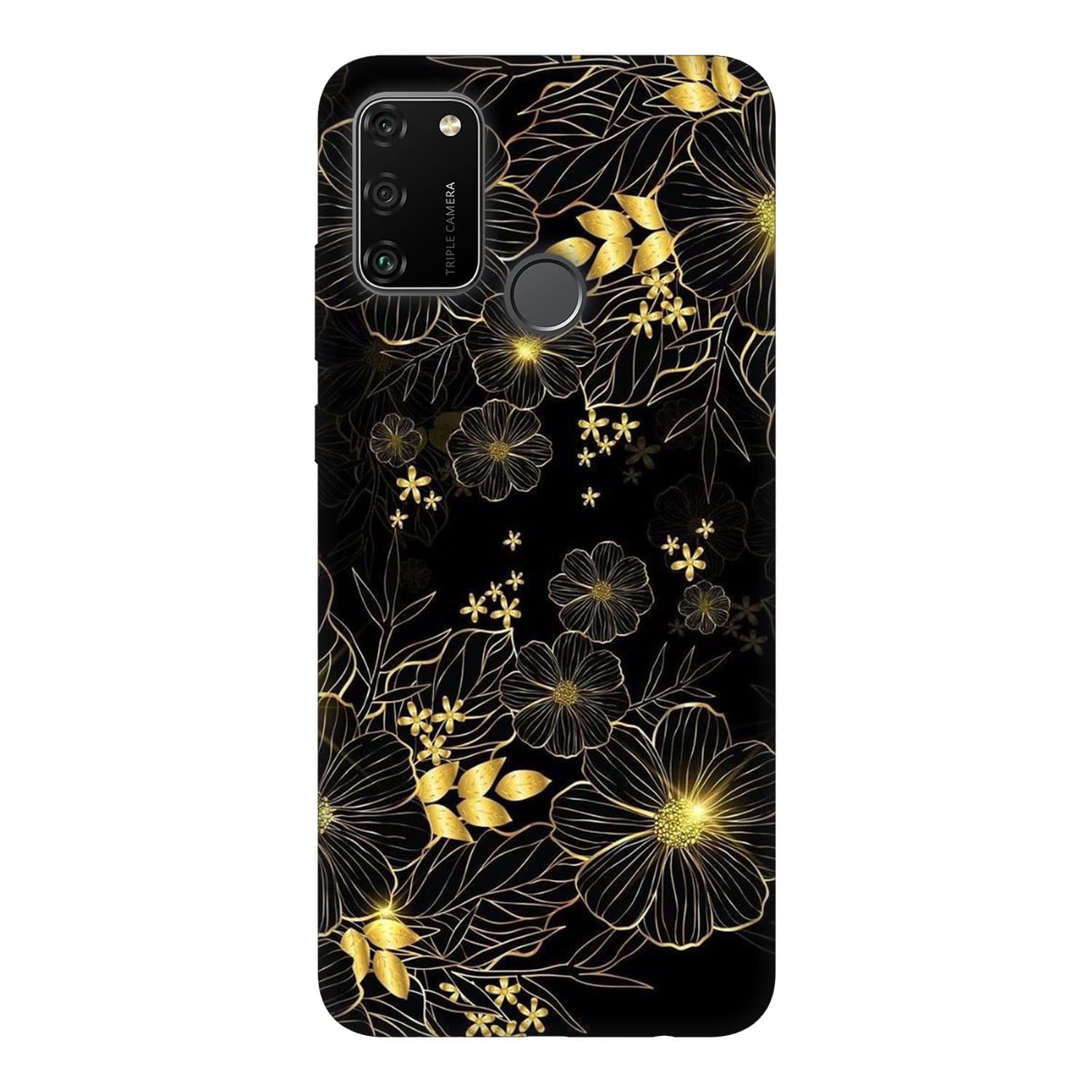 Huawei Honor 9A кейс Златни цветя