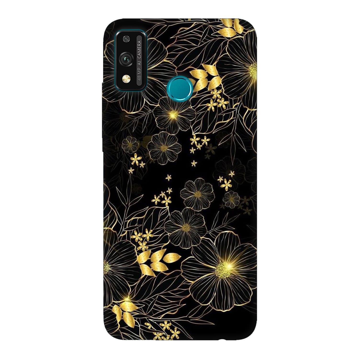 Huawei Honor 9X Lite кейс Златни цветя