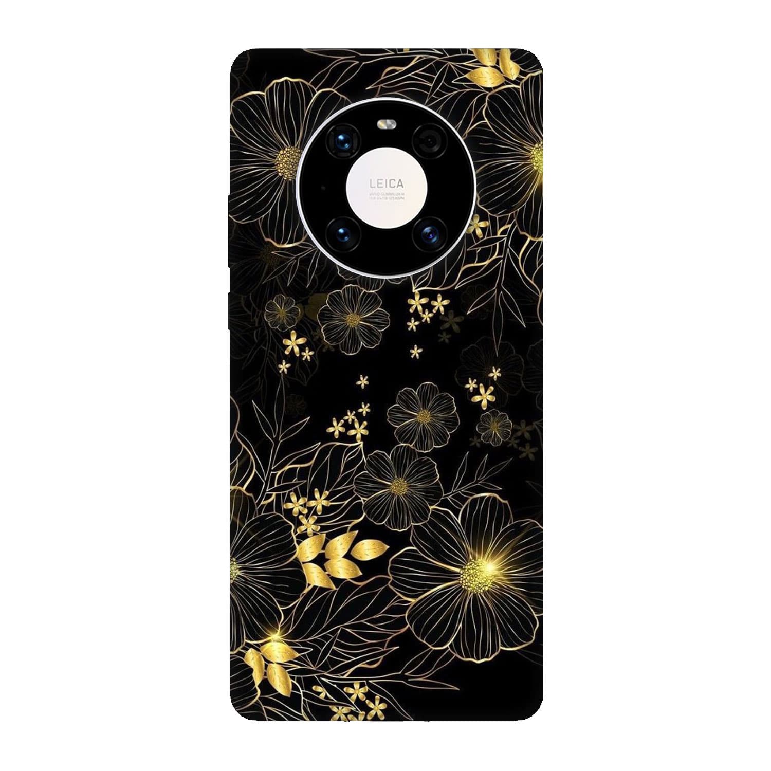 Кейс за Huawei Mate 40 Pro Златни цветя