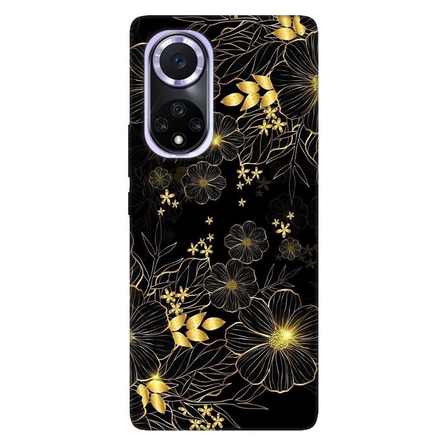 Huawei Nova 9 Pro кейс Златни цветя