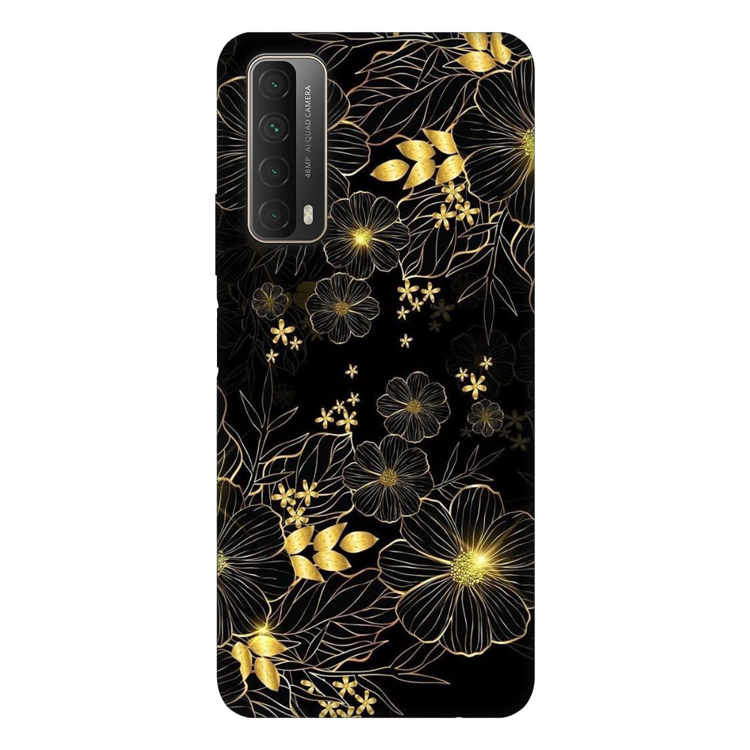 Кейс за Huawei P smart 2021 Златни цветя