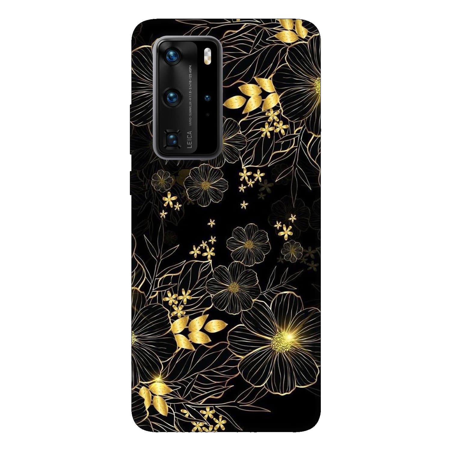 Кейс за Huawei P40 Pro Златни цветя