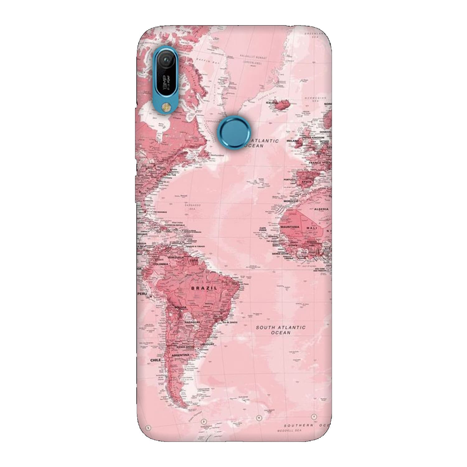 Huawei Y6 2019 кейс Розова карта