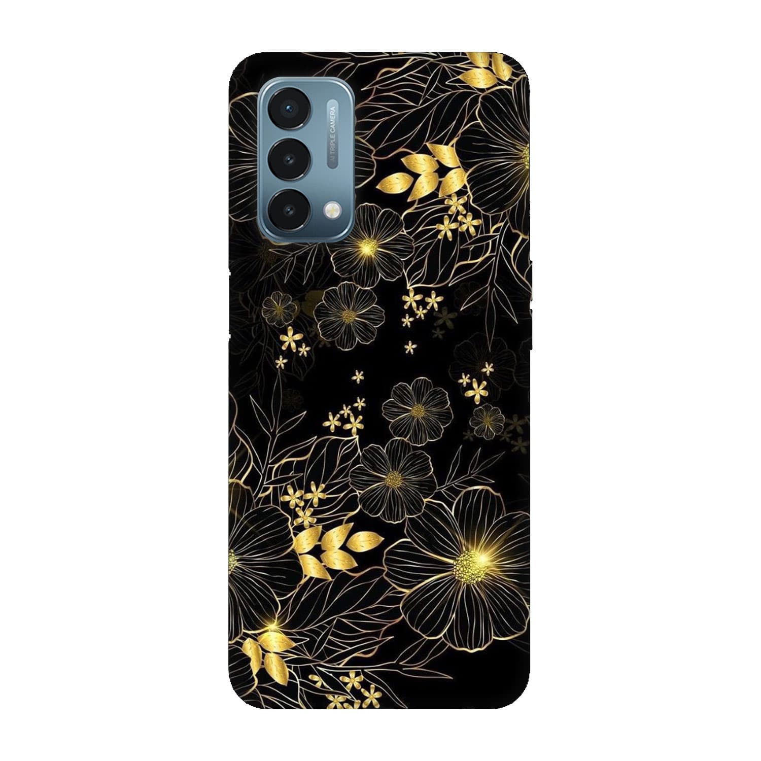 OnePlus Nord N200 5G кейс Златни цветя