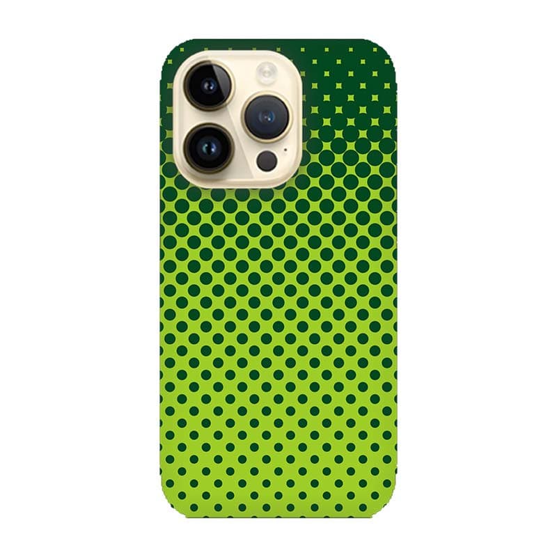 Кейс за iPhone 345 зелен на точки