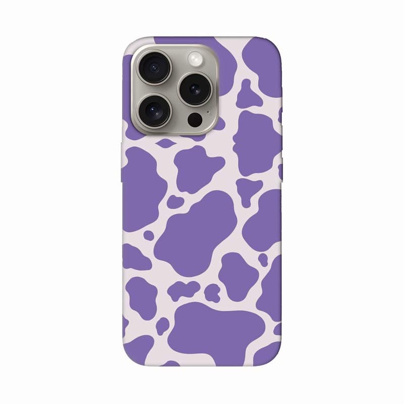 iPhone 16 Pro калъф - Purple Cow Print