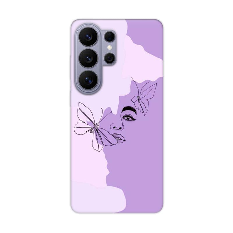 Samsung S26 Ultra калъф - Lavender Butterfly Silhouette