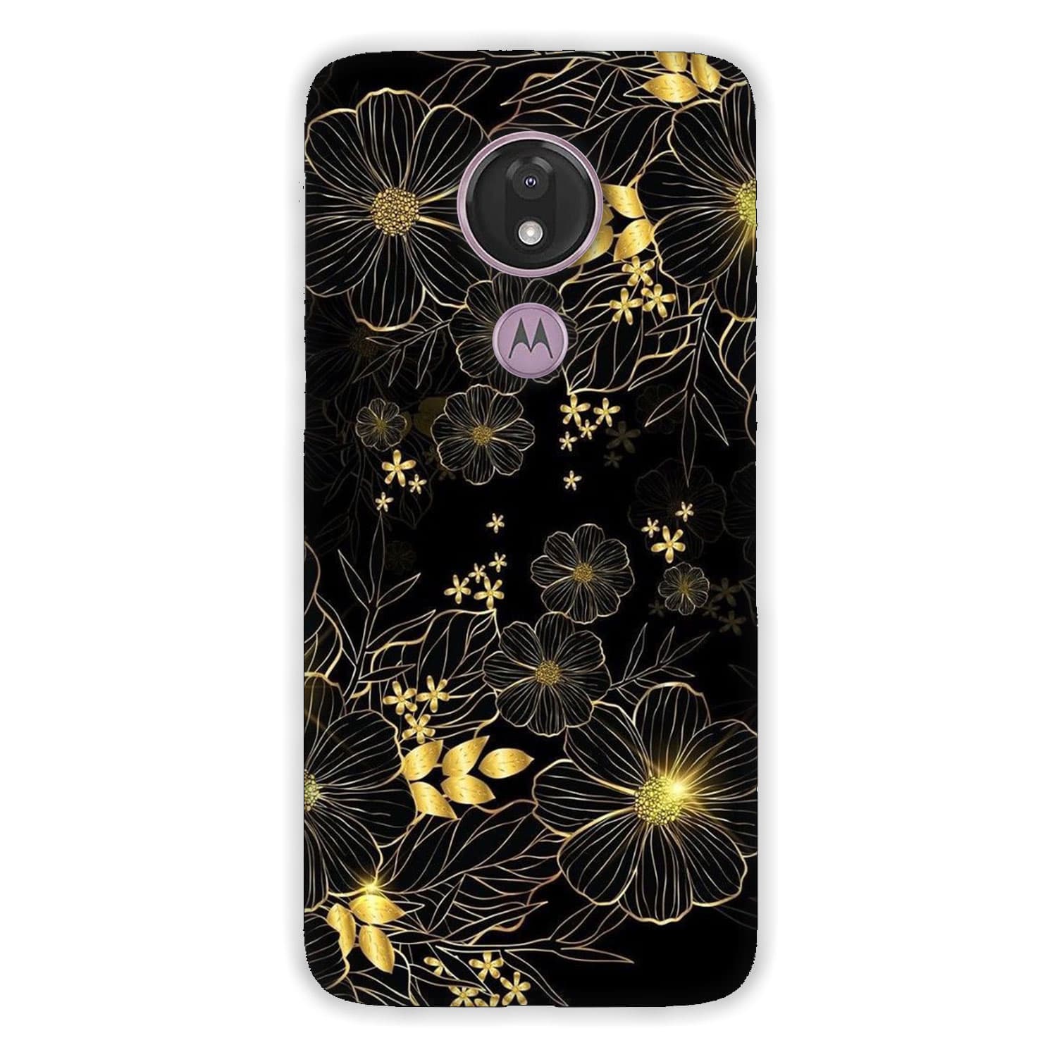 Motorola G7 Power кейс Златни цветя