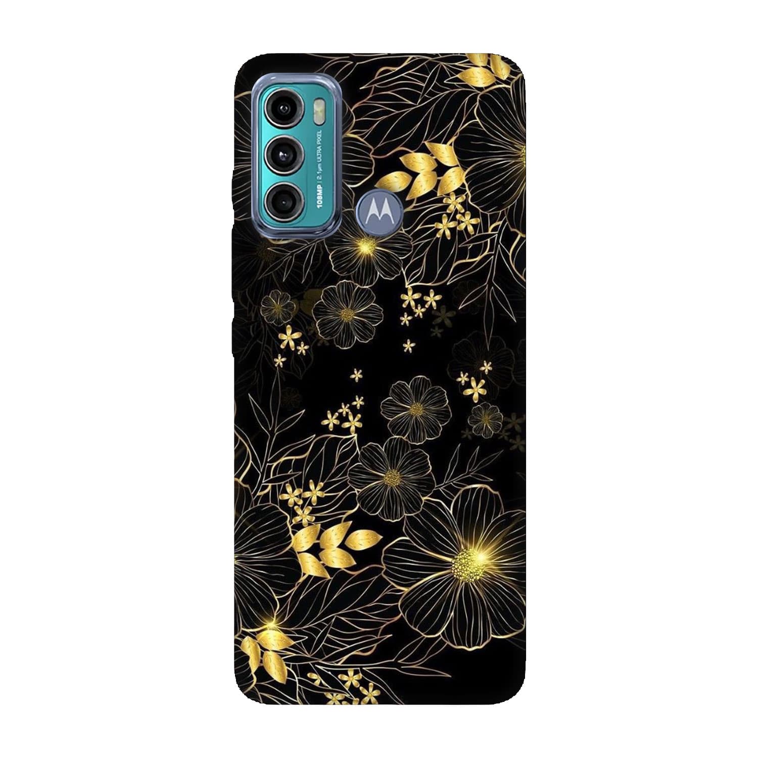 Motorola Moto G60 кейс Златни цветя