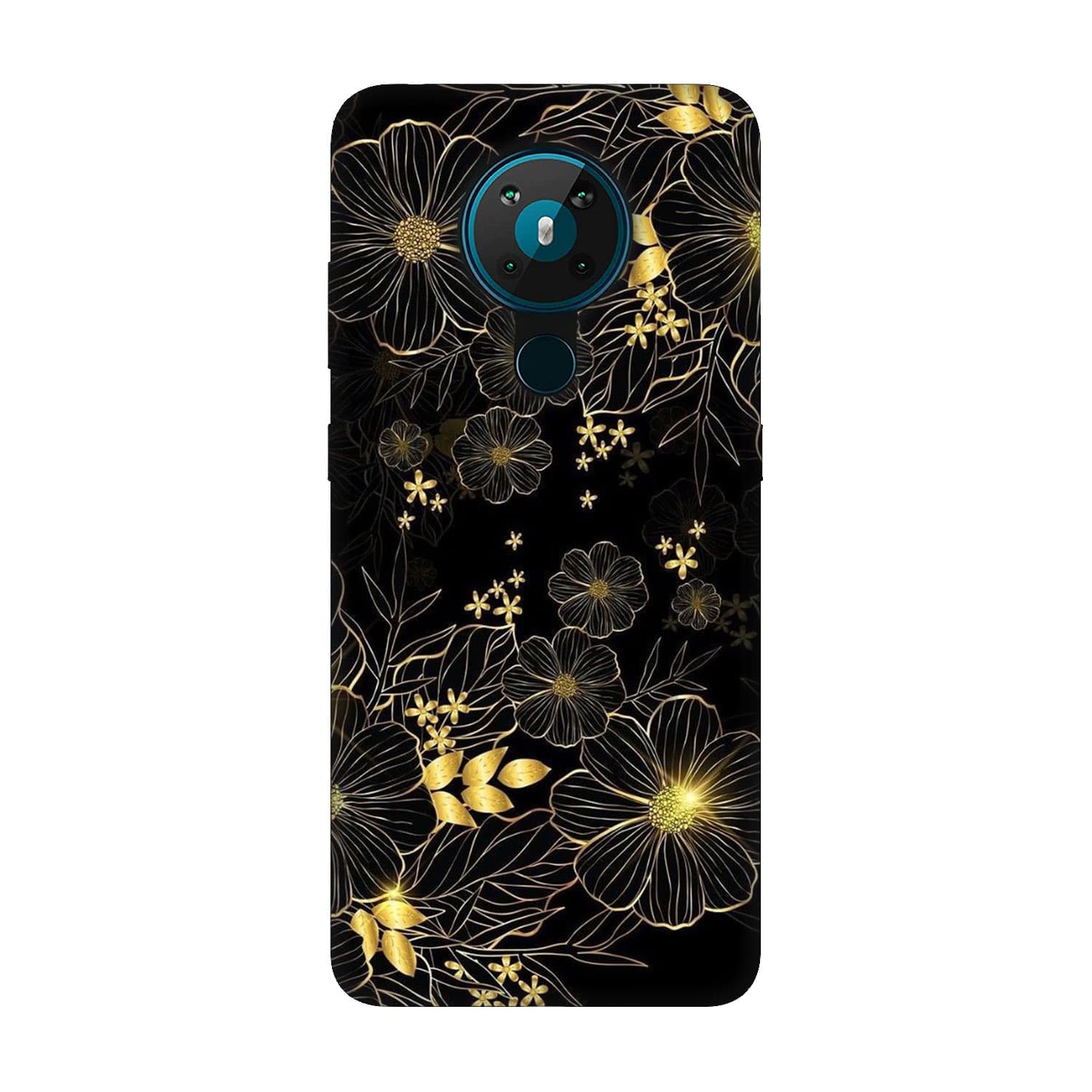 Кейс за Nokia 5.3 Златни цветя