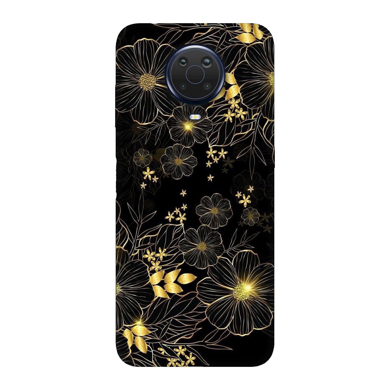Nokia G20 кейс Златни цветя