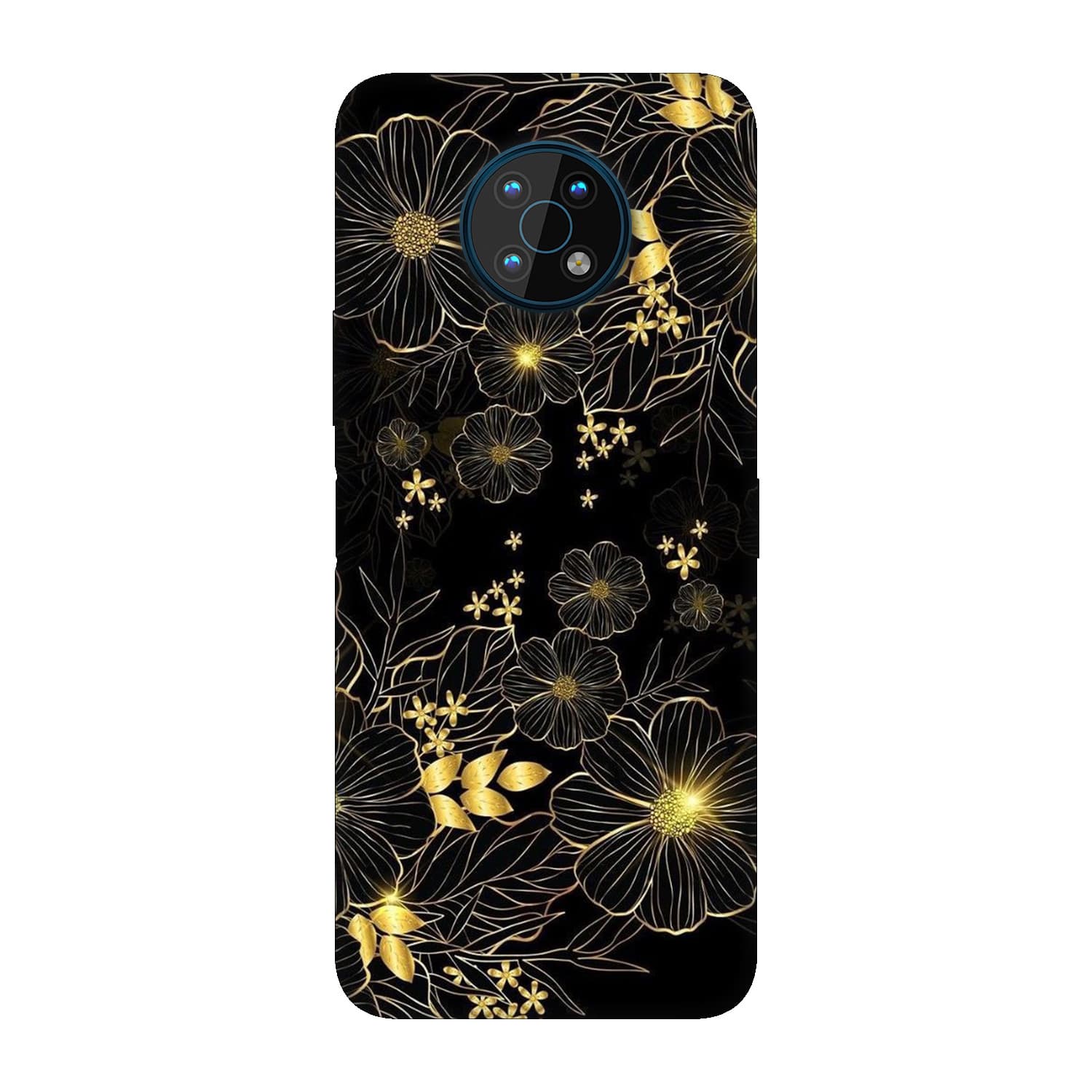 Nokia G50 кейс Златни цветя