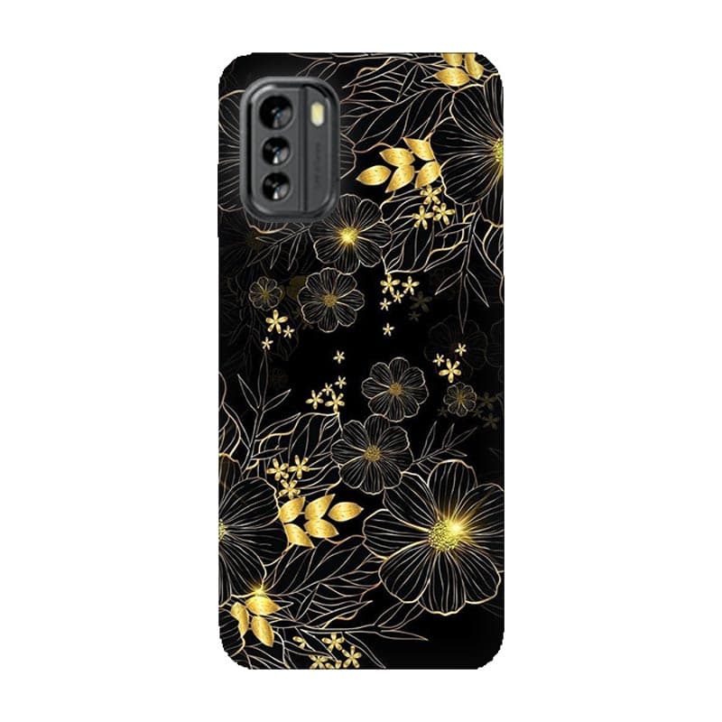 Nokia G60 5G кейс Златни цветя