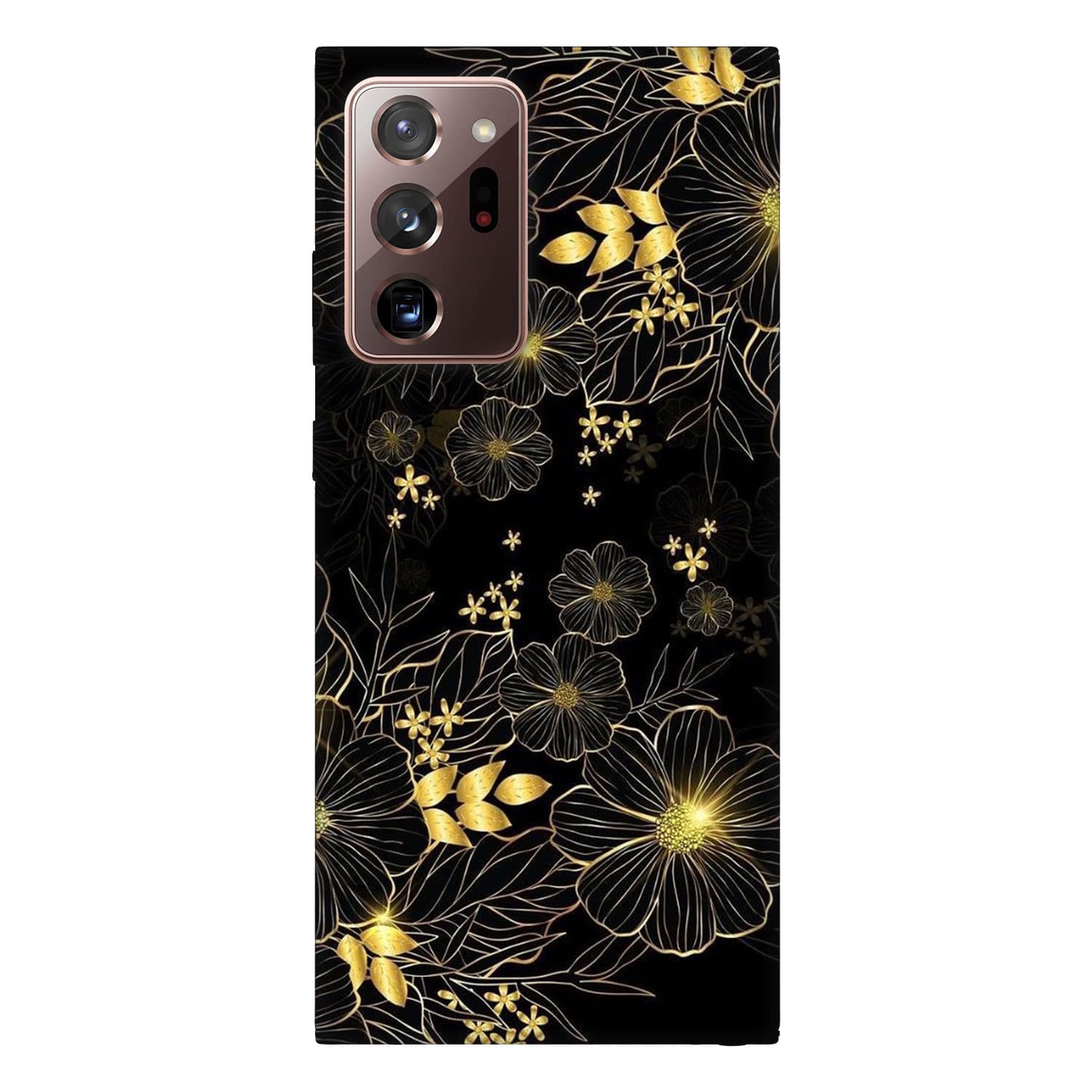 Samsung Note 20 Ultra кейс Златни цветя