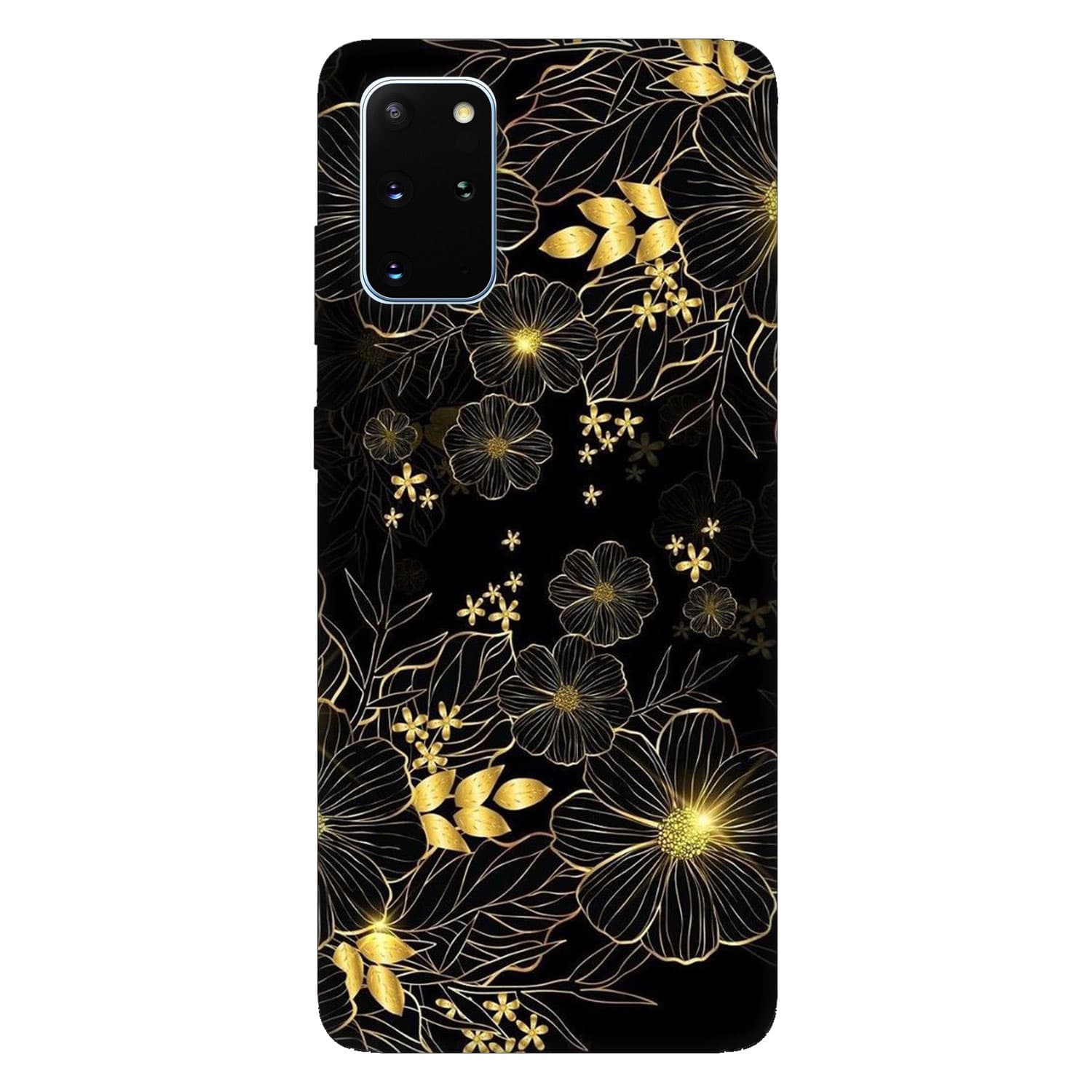 Samsung S20+ кейс Златни цветя
