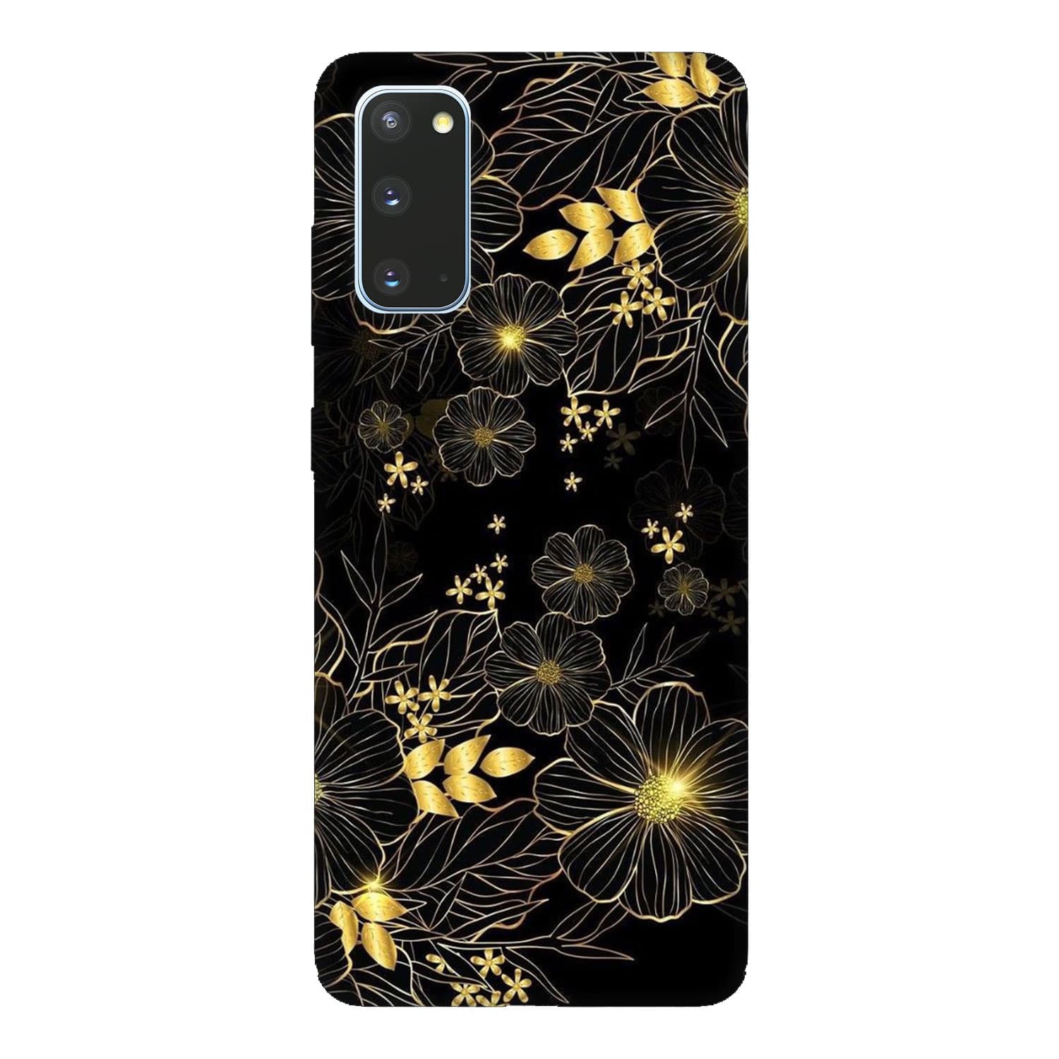 Samsung S20 кейс Златни цветя