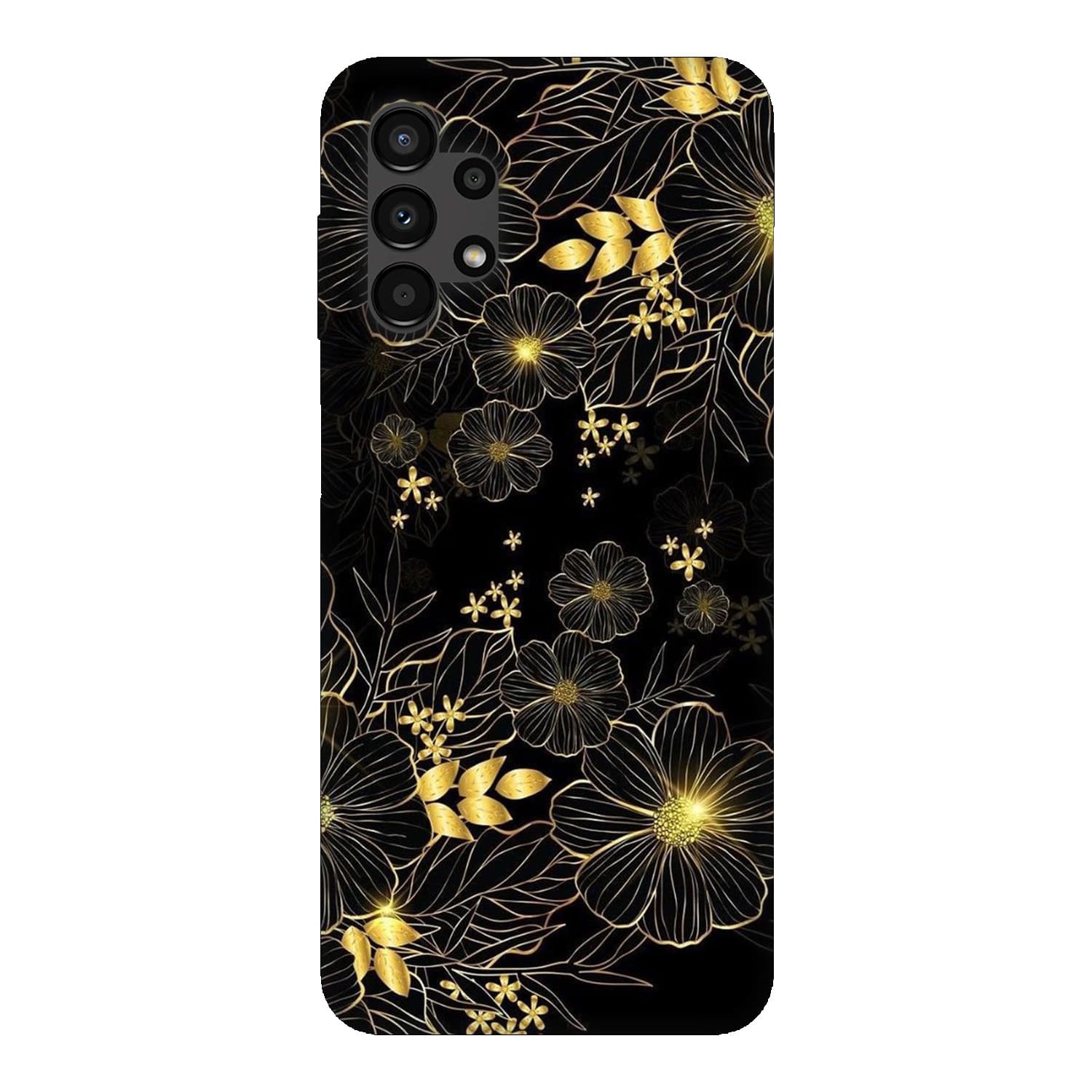 Samsung A13 кейс Златни цветя