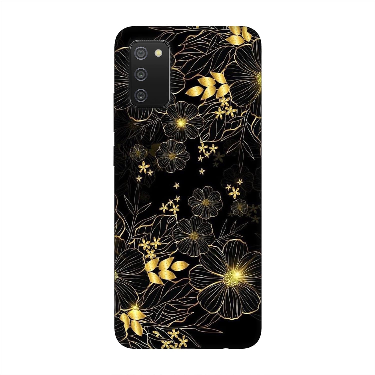 Samsung А02S кейс Златни цветя