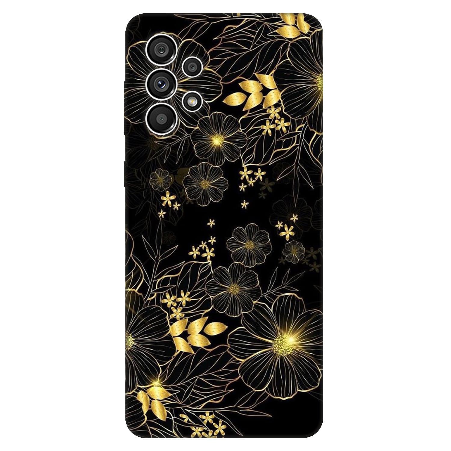 Samsung A73 5G кейс Златни цветя