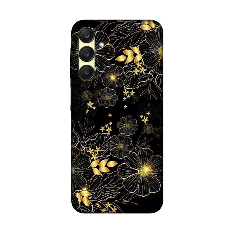 Samsung A25 кейс Златни цветя