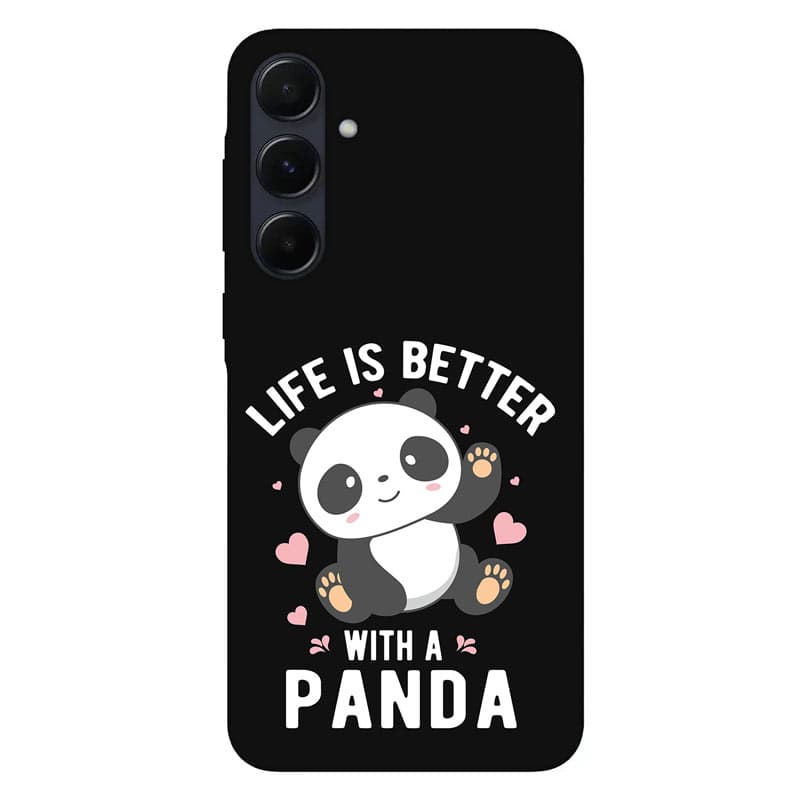 Samsung A55 калъф Better With Panda