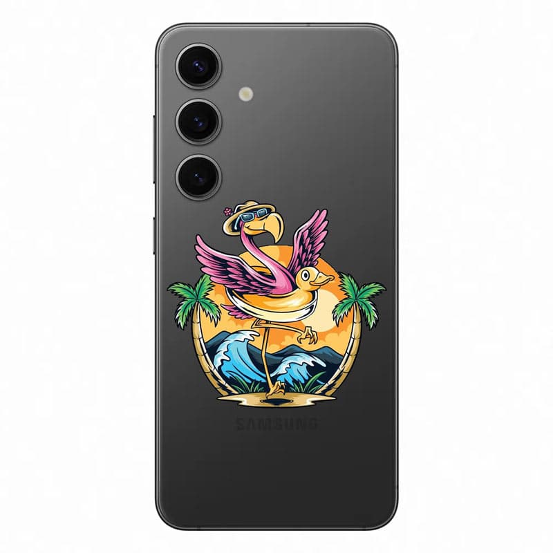 Samsung S24 кейс Фламинго