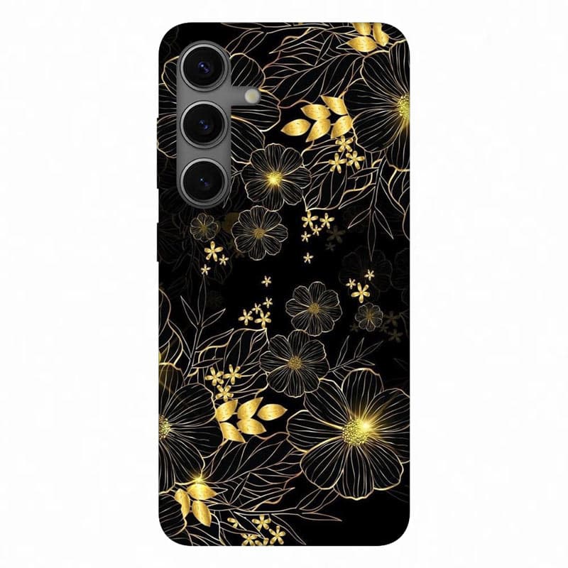 Samsung S24 кейс Златни цветя