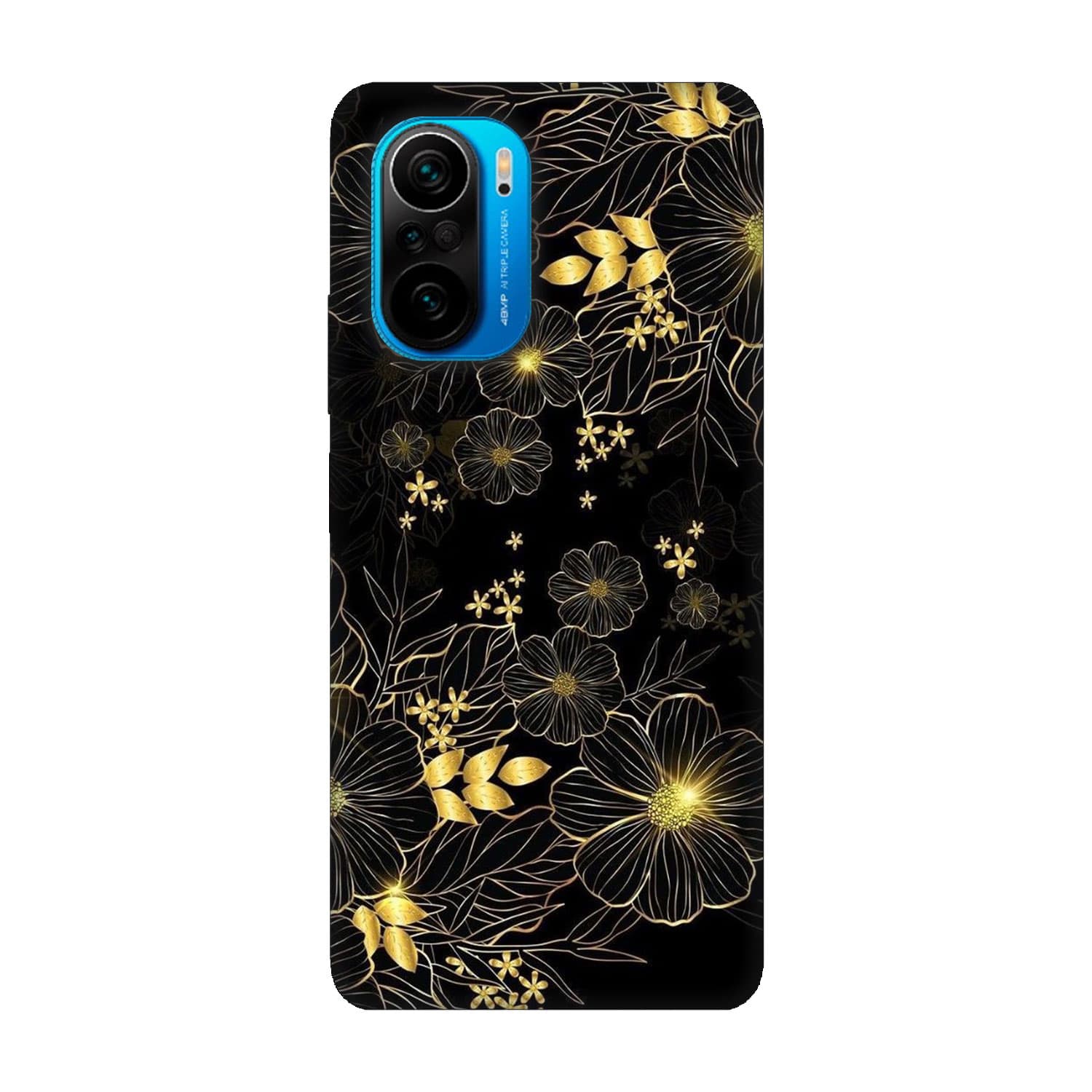 Xiaomi Poco F3 кейс Златни цветя