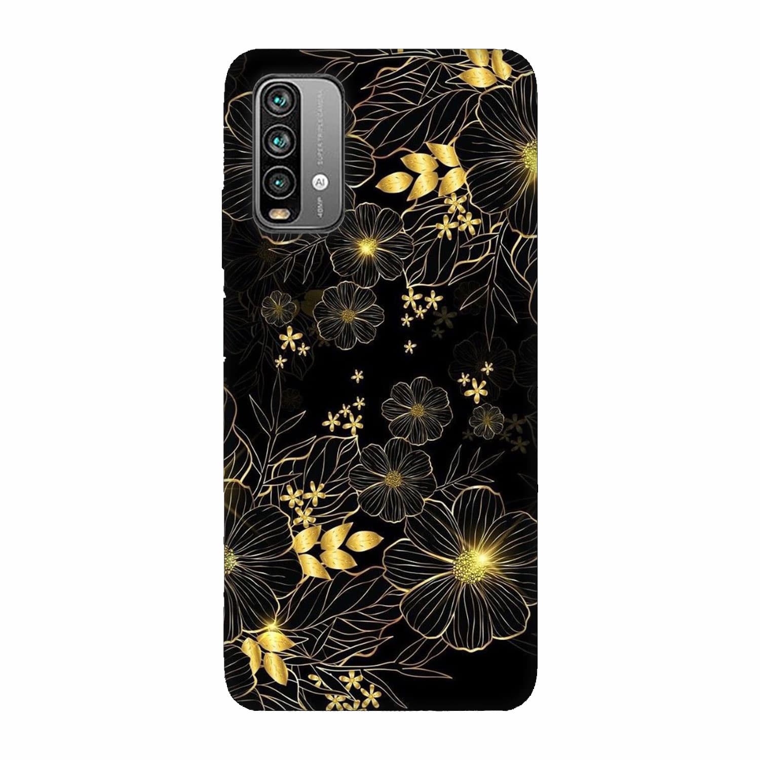 Кейс за Xiaomi Redmi 9 Power Златни цветя