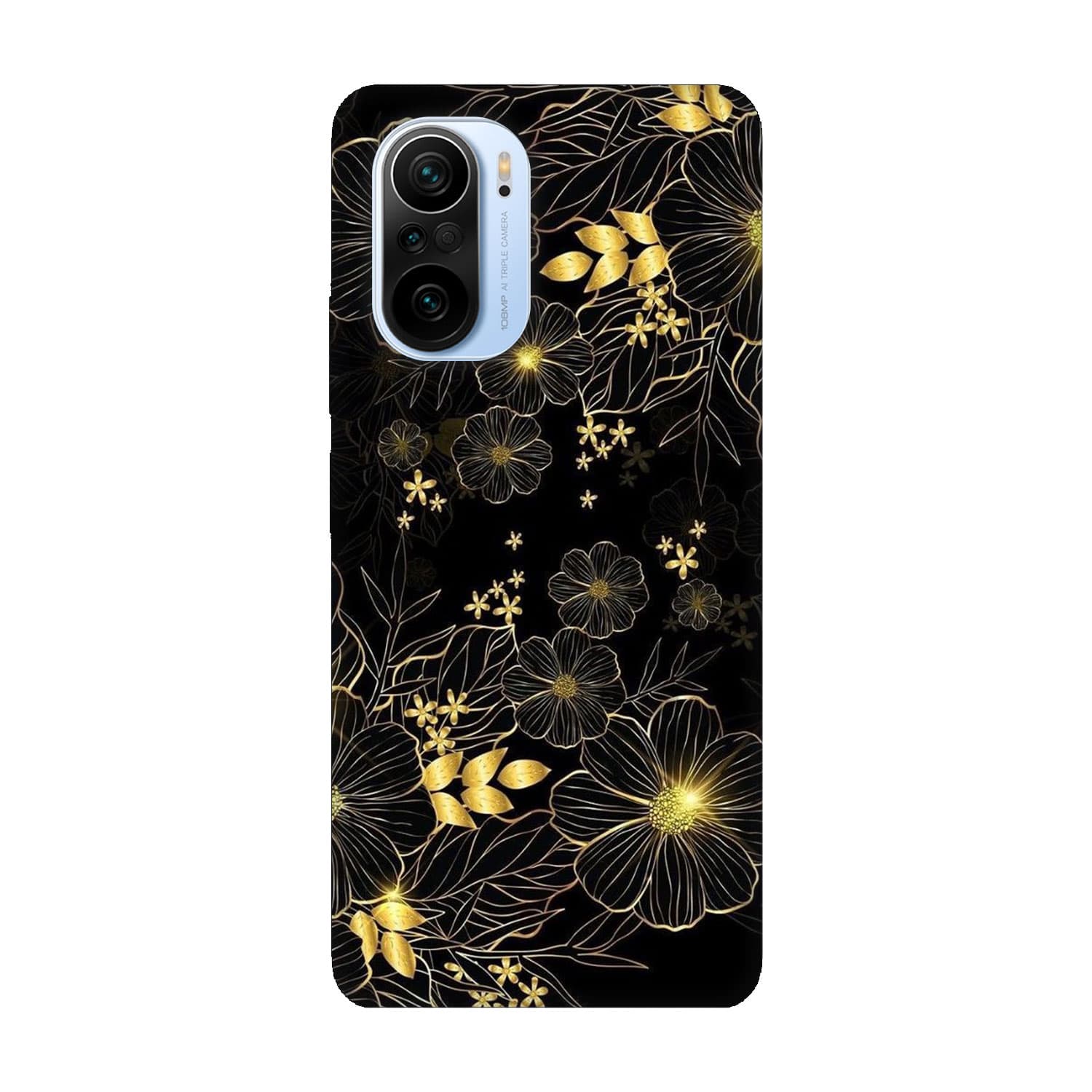 Кейс за Xiaomi Mi 11i Златни цветя