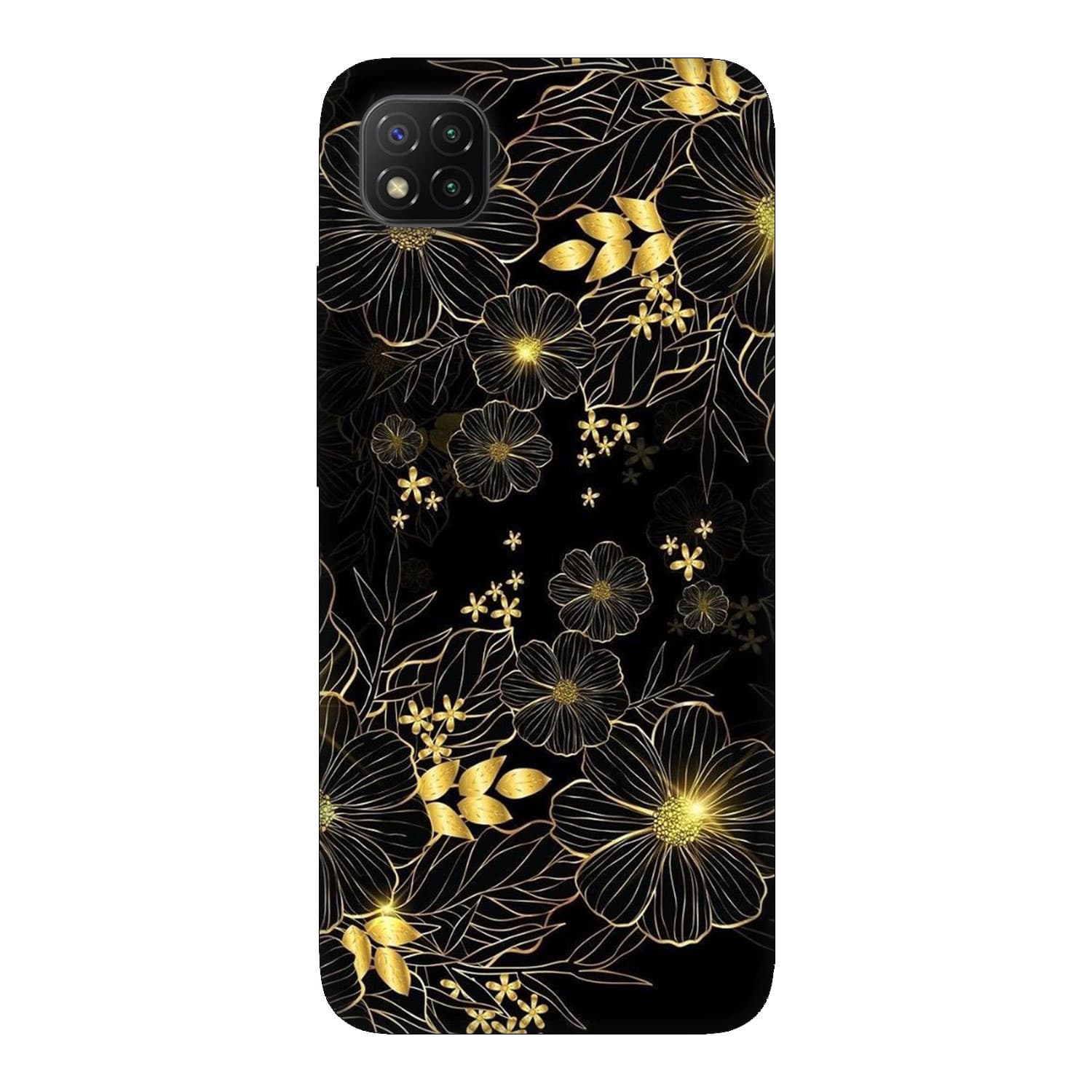 Xiaomi Poco C3 кейс Златни цветя