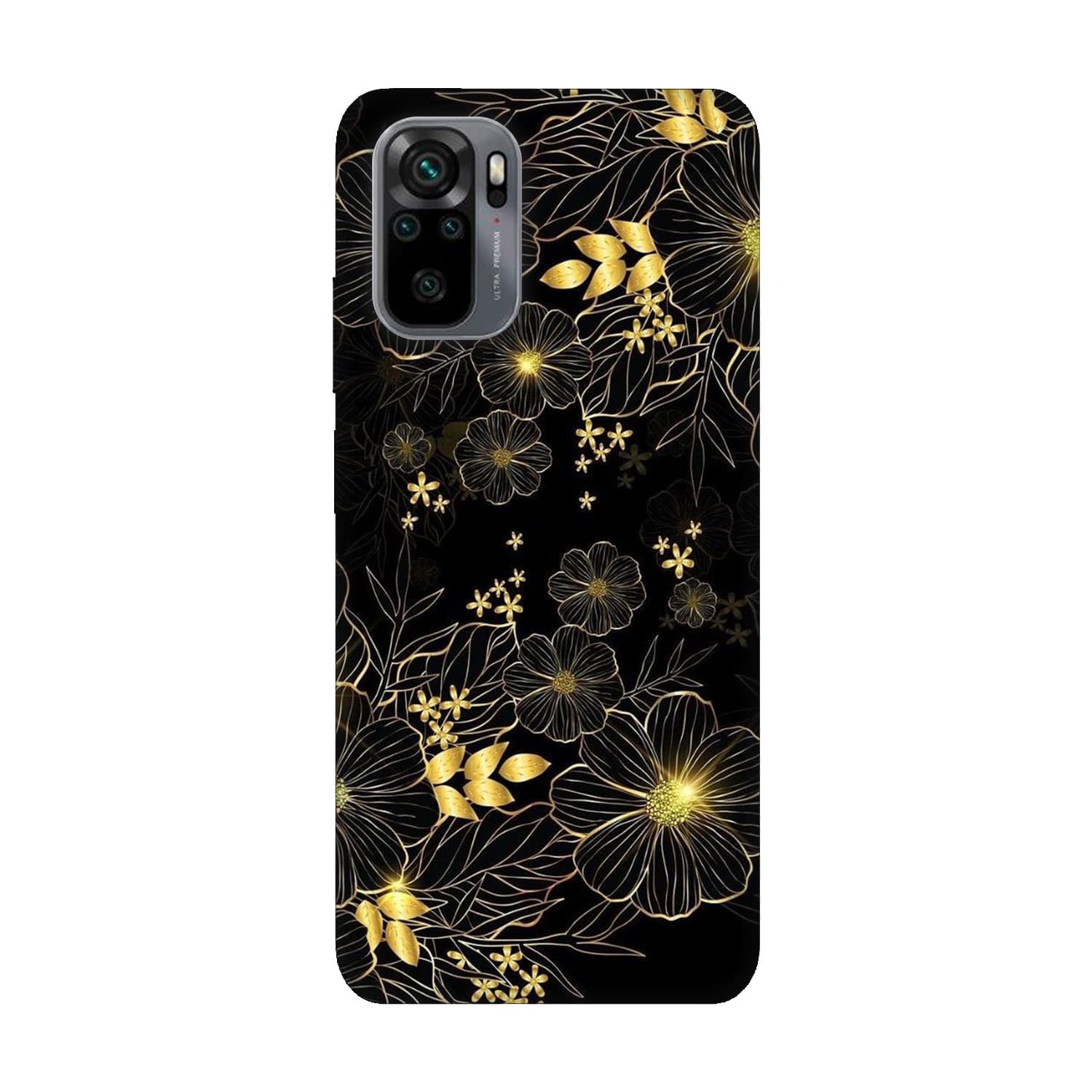 Кейс за Xiaomi Redmi Note 10 Златни цветя