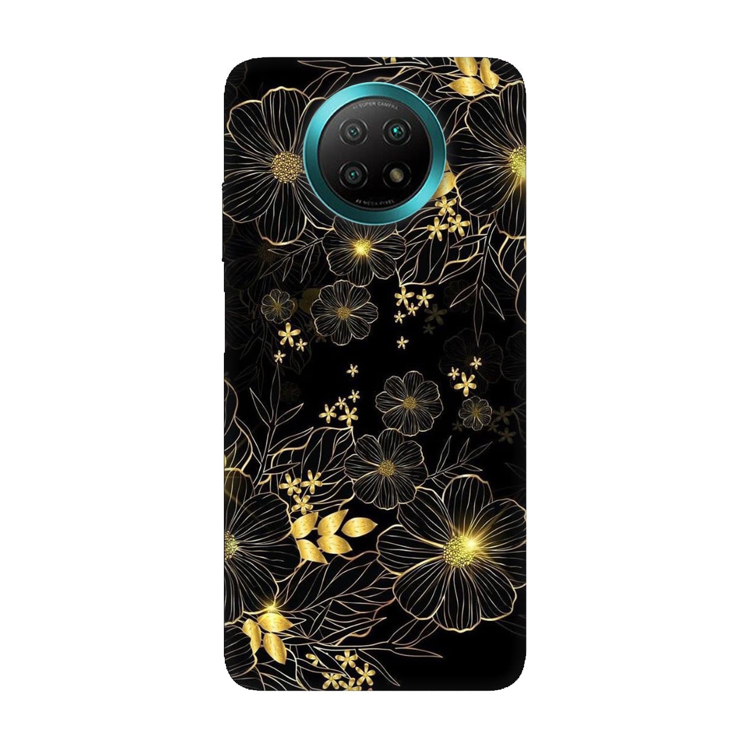 Xiaomi Redmi Note 9Т кейс Златни цветя