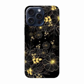 iPhone 16 PRO MAX кейс Златни цветя