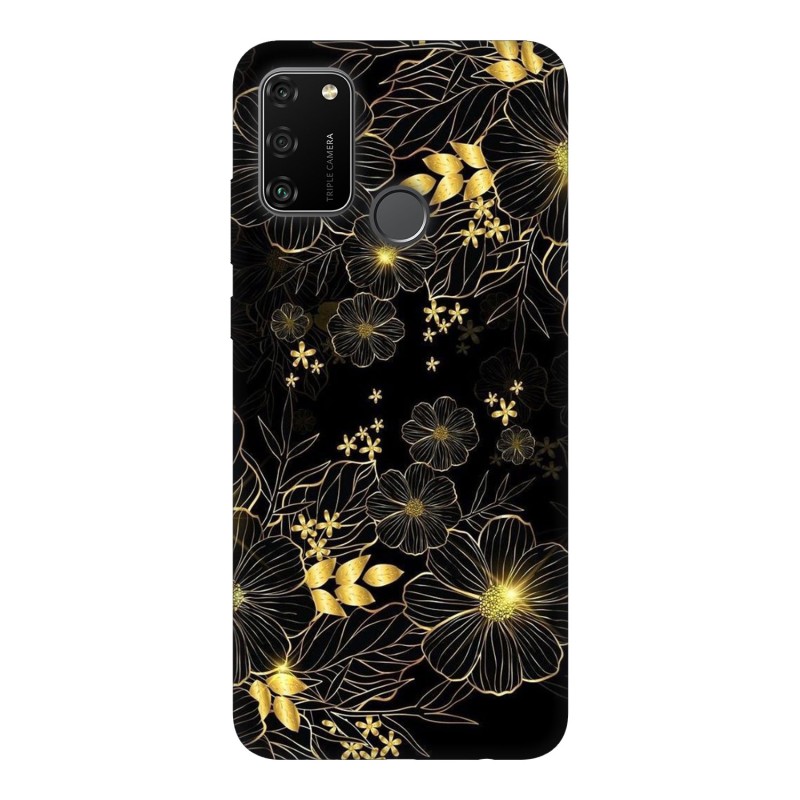 Huawei Honor 9A кейс Златни цветя