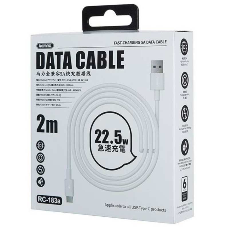 Remax RC183a Type-C 2 метра кабел