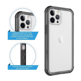 Противоудaрен кейс за iPhone с карбонова текстура