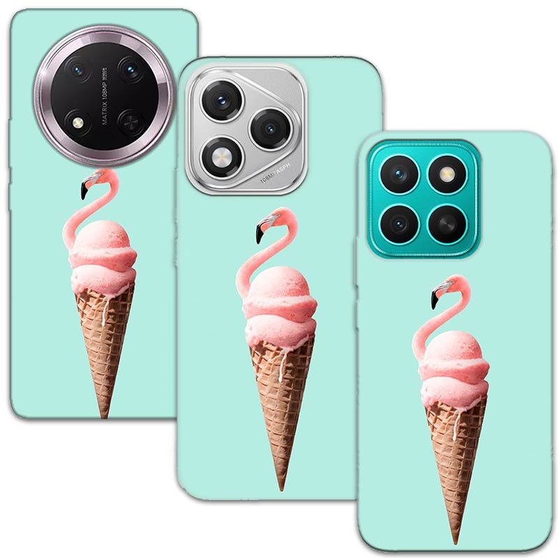 Калъфче за Honor - Сладолед фламинго