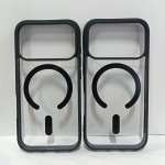 Прозрачен MagSafe кейс с Черна рамка за iPhone