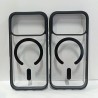Прозрачен MagSafe кейс с Черна рамка за iPhone