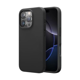 Черен силиконов кейс за iPhone 16 Pro