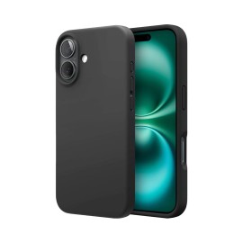 Черен силиконов кейс за iPhone 16