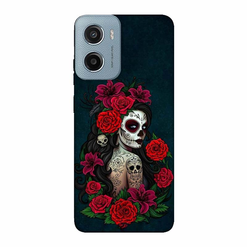 Motorola Moto E15 кейс - La Rosa Muerta