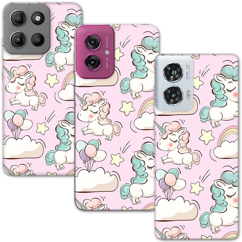 Кейс за Motorola 590 Еднорози в облаци