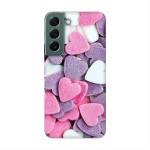 Калъфче за Samsung 221 розови и лилави сърца