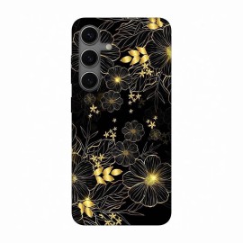 Samsung S25 калъф Златни цветя